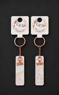 Rosé Petals "2026" Mini Bookmark Keychain - 2.5" Double-Sided Laminated Keepsake
