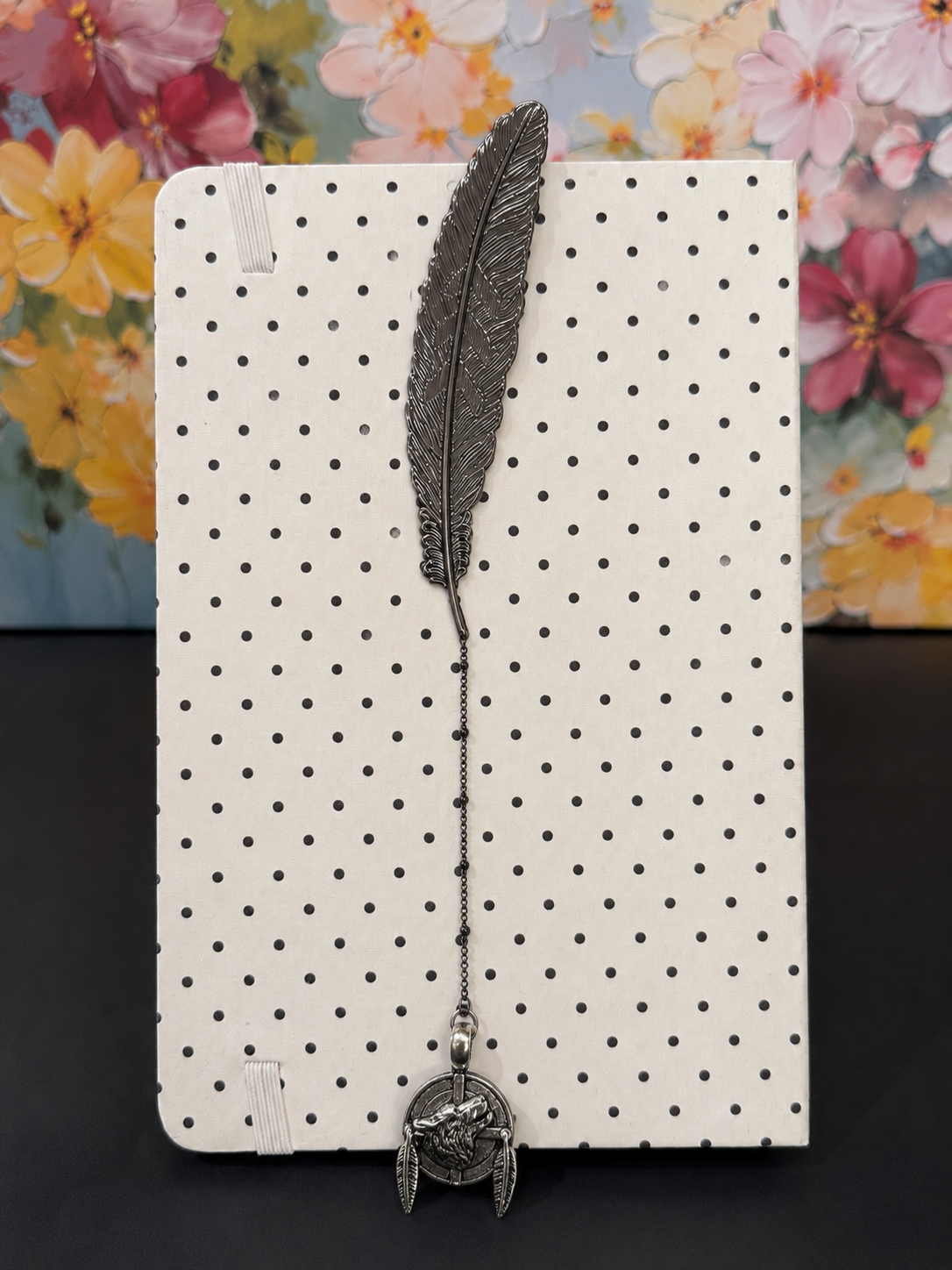 Spirit of the Wolf Metal Feather Bookmark - 4.5"