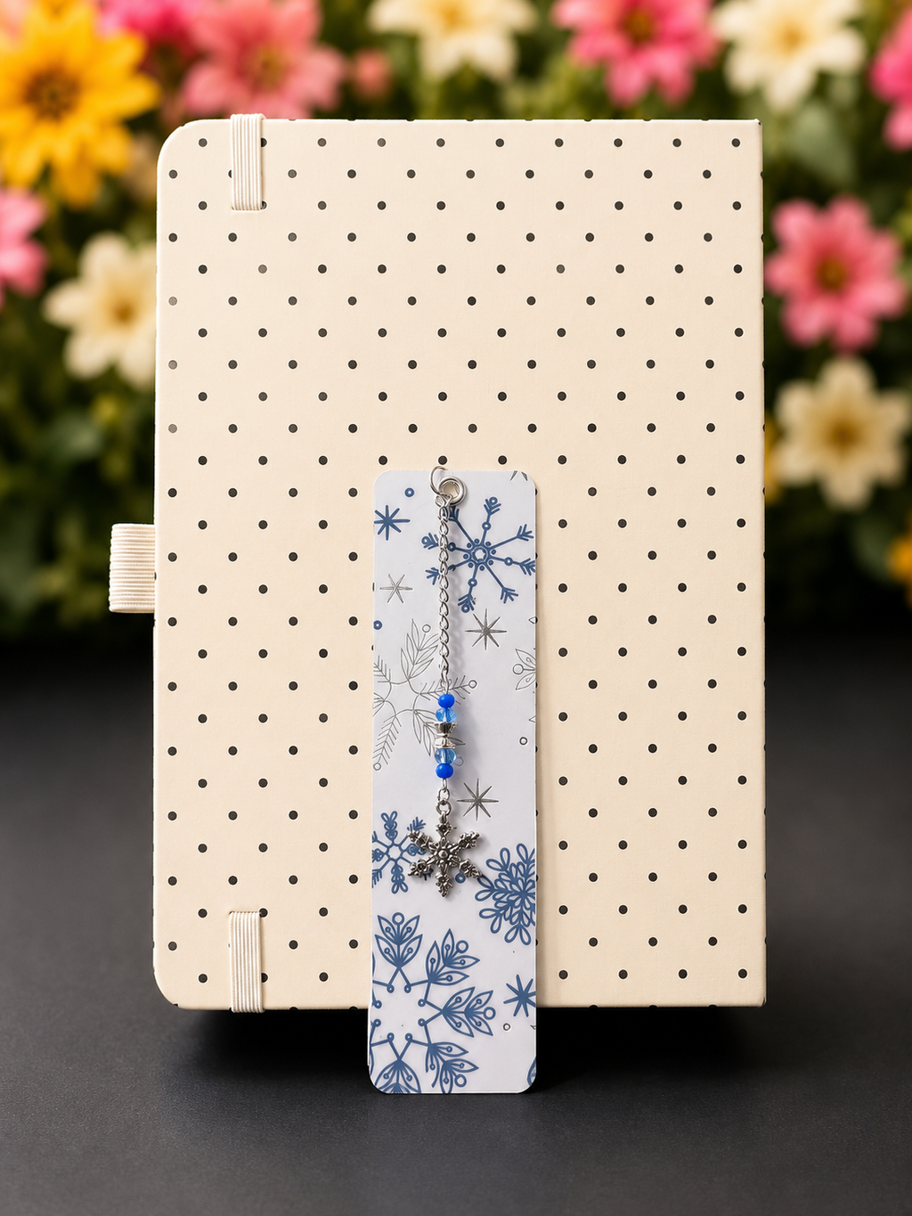 Winter Frost Snowflake Laminated Bookmark - 5.5" Double-Sided