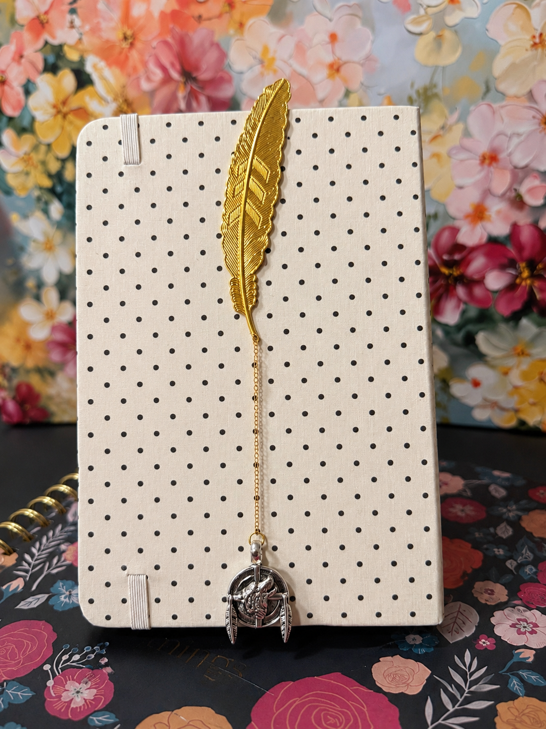 Spirit of the Wolf Metal Feather Bookmark - 4.5"