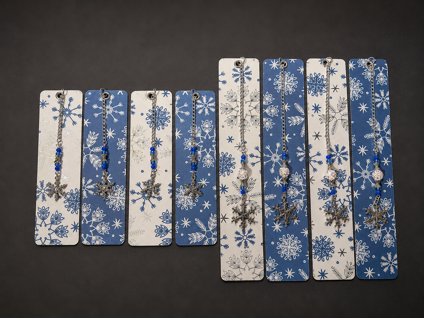Winter Frost Snowflake Laminated Bookmark - 5.5" Double-Sided