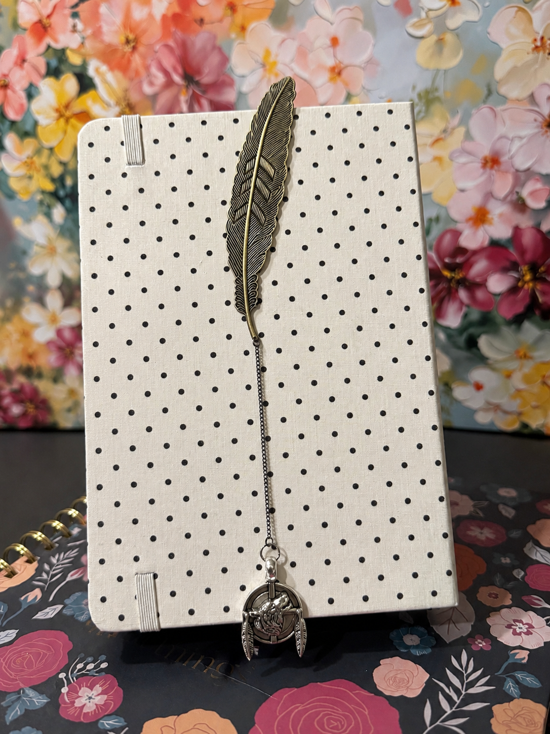 Spirit of the Wolf Metal Feather Bookmark - 4.5"