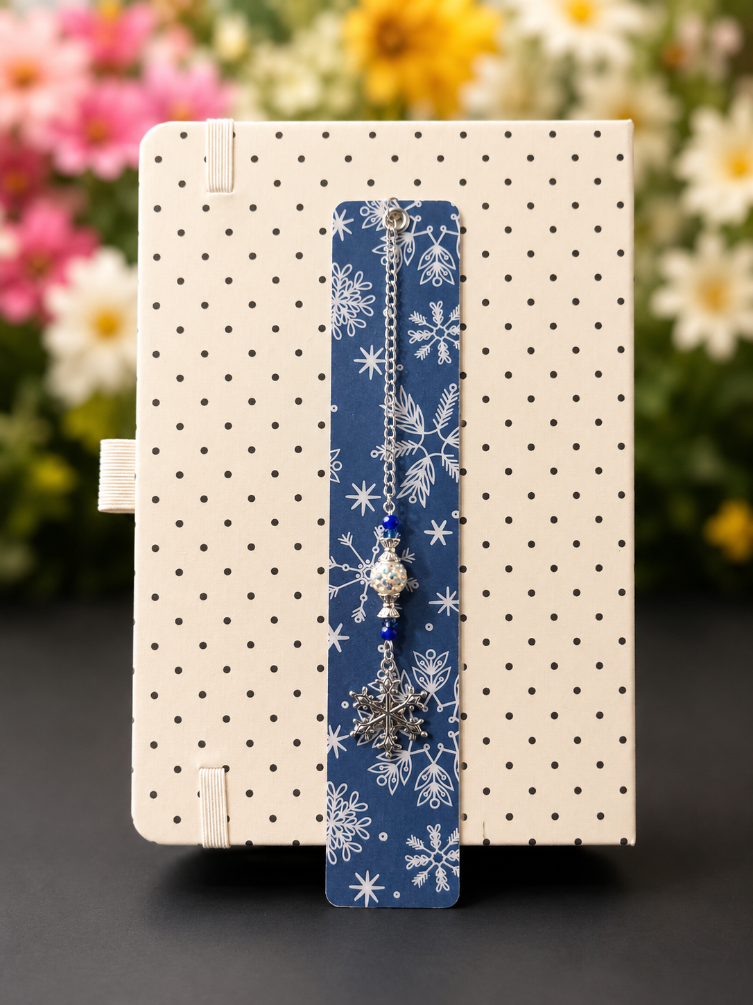 Winter Frost Snowflake Laminated Bookmark - 8" Double-Sided