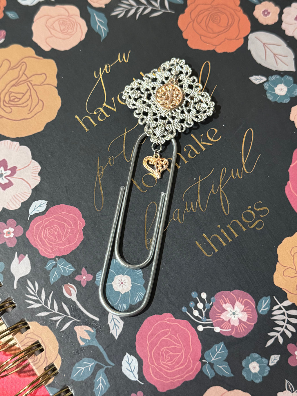 Roots of Love Filigree Paperclip Bookmark - 4"