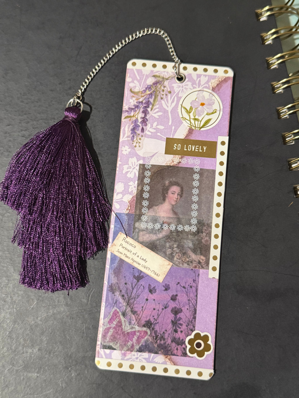 Lavender Bloom Ephemera Bookmark - 5.5" Double-Sided