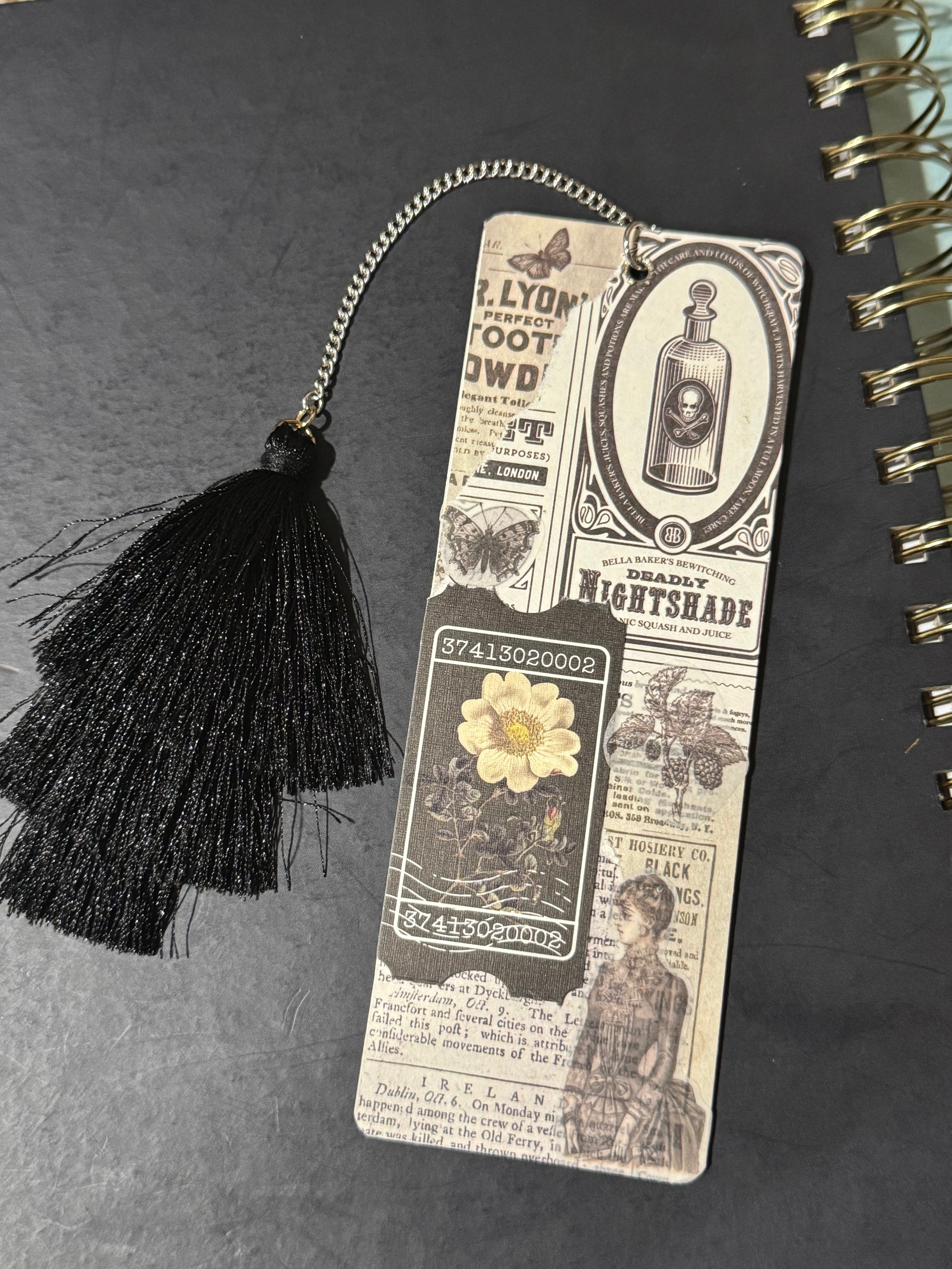Midnight Manor Ephemera Bookmark - 5.5" Double-Sided