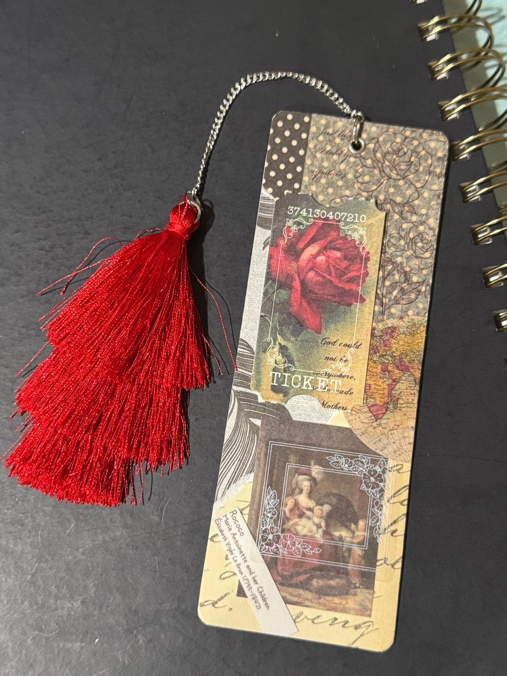 Vintage Romance Ephemera Bookmark - 5.5" Double-Sided