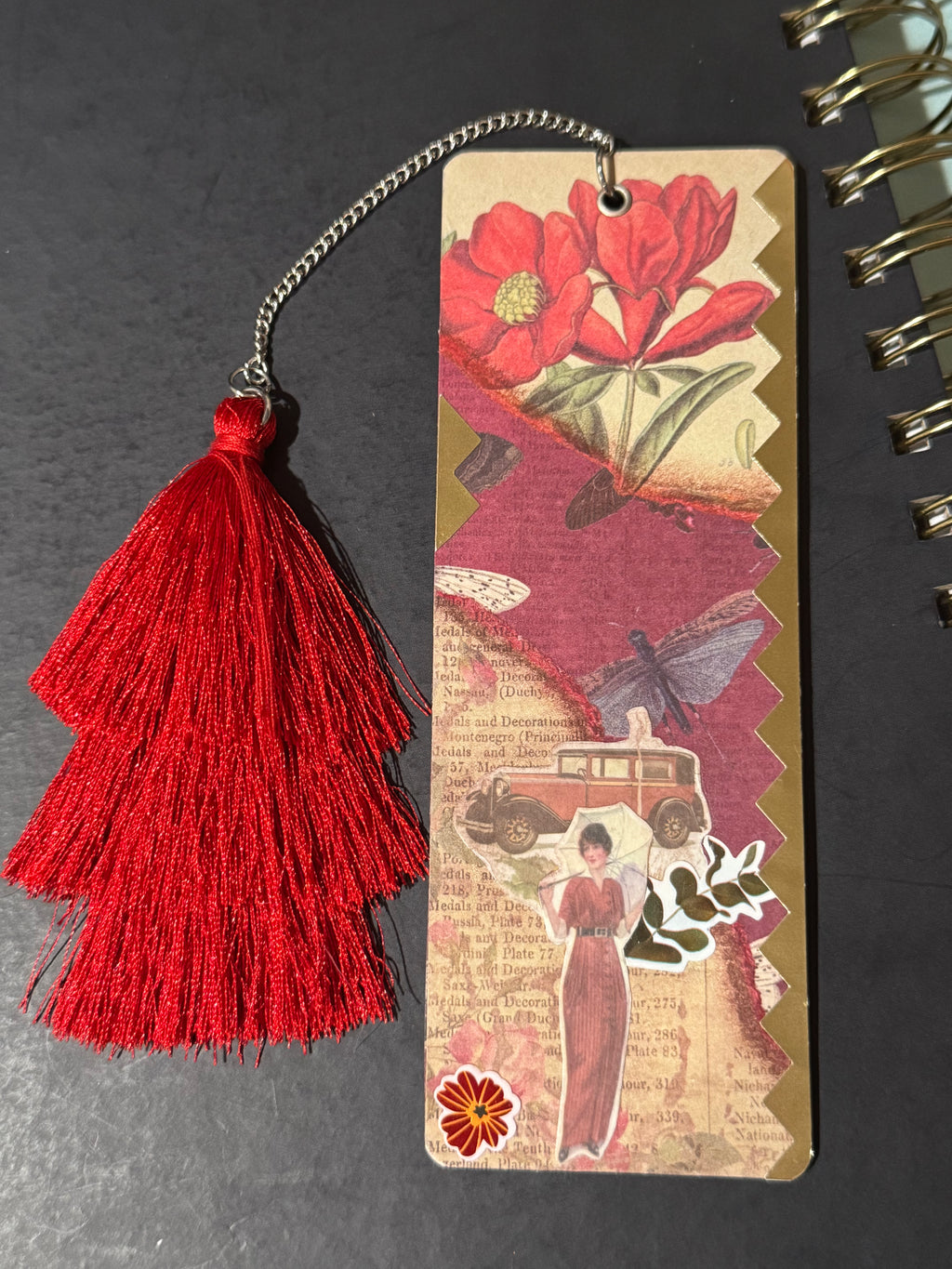 Vintage Romance Ephemera Bookmark - 5.5" Double-Sided