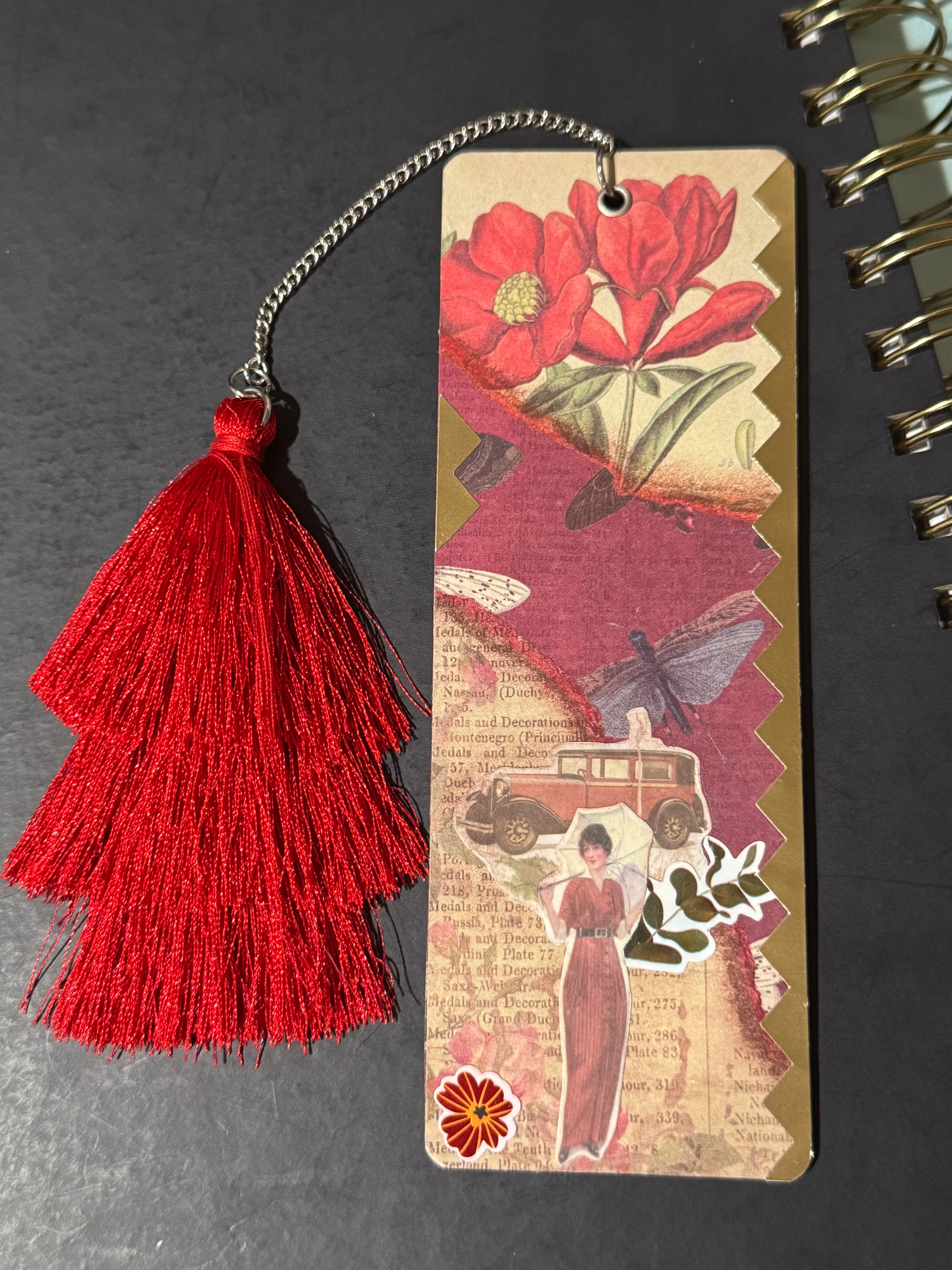 Vintage Romance Ephemera Bookmark - 5.5" Double-Sided