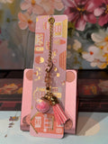 Pink Cafe Charm Laminated Bookmark - 5.5" Double-Sided