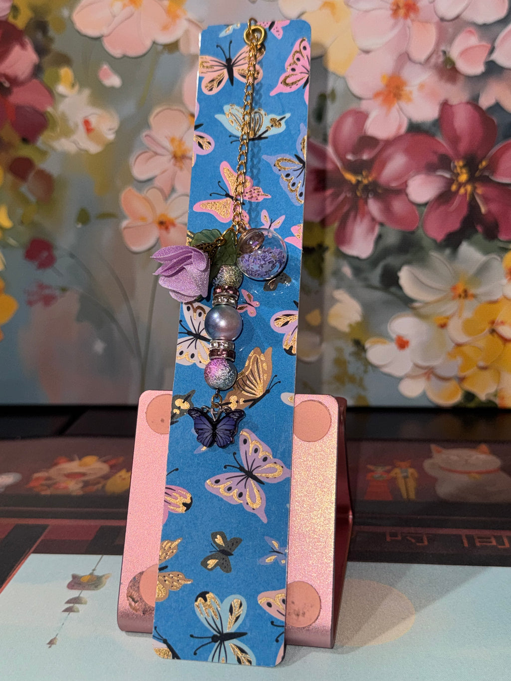 Butterfly Garden Charm Laminated Bookmark - 8" Double-Sided