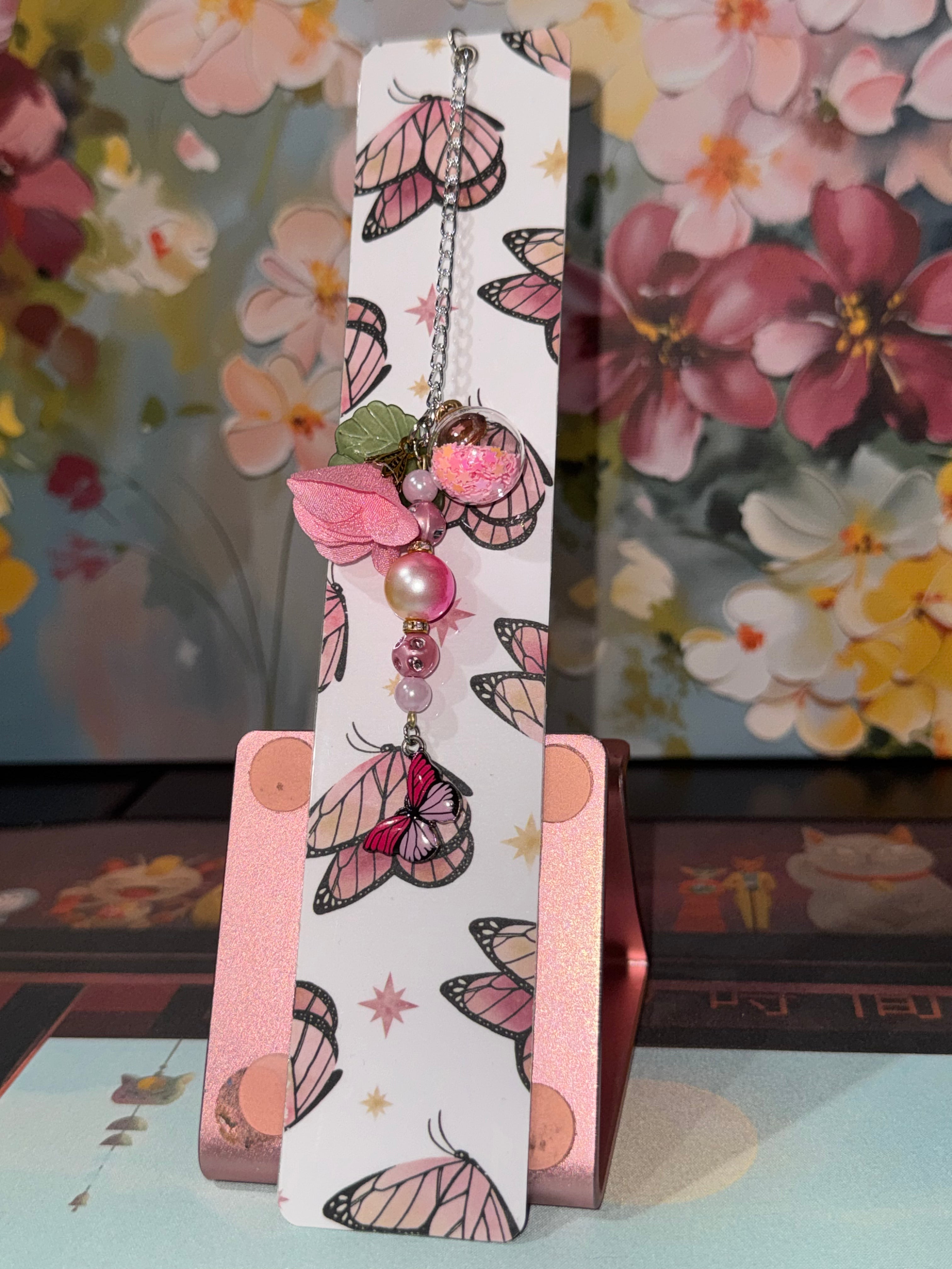 Butterfly Garden Charm Laminated Bookmark - 8" Double-Sided