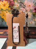 Silver Butterfly Filigree Paperclip Bookmark - 4"