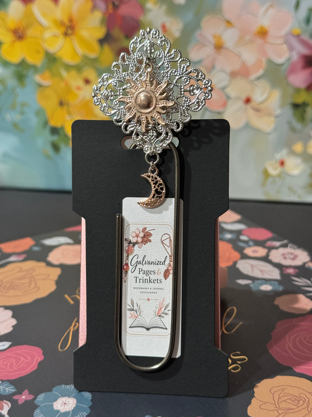 Celestial Solstice Filigree Paperclip Bookmark - 4"